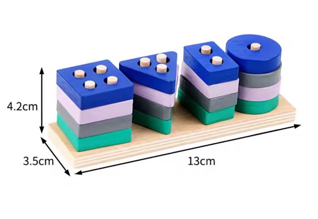 3 unid. Juguetes madera Montessori