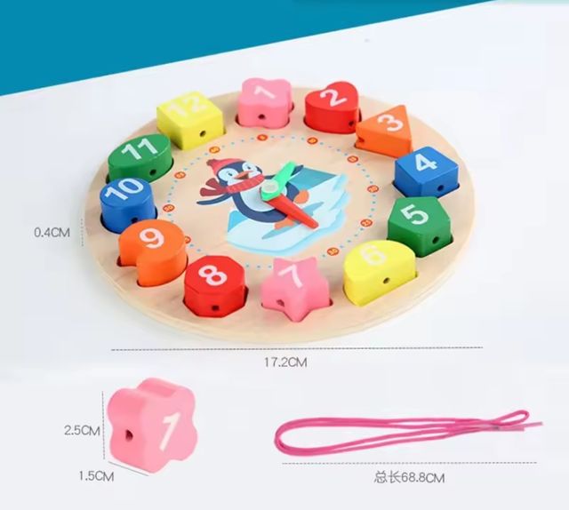 3 unid. Juguetes madera Montessori