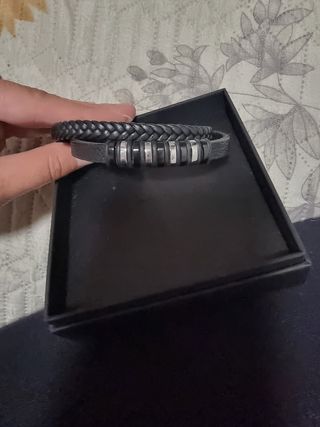 Pulsera Lotus Hombre - Negra y Plata