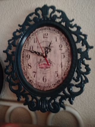 Reloj Pared Vintage verde