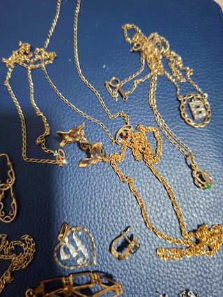 Lote joyas plata de ley y plaque de oro