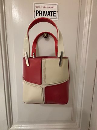 Bolso Lamarthe vintage coral y marfil PARÍS