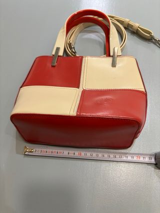 Bolso Lamarthe vintage coral y marfil PARÍS