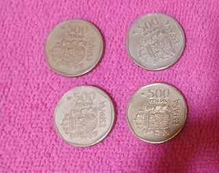 lote 4 monedas 500 pesetas
