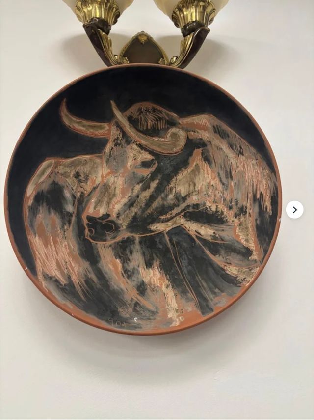 Plato de barro decoración