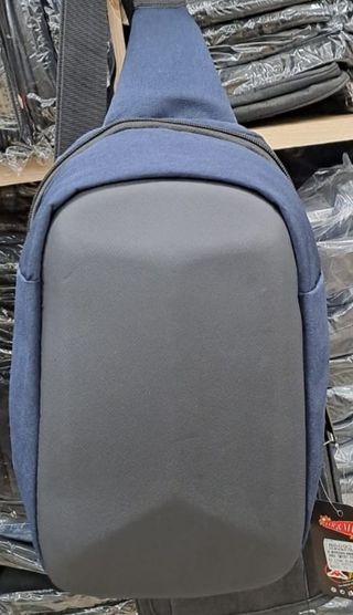 Bandolera Hombre Azul Gris