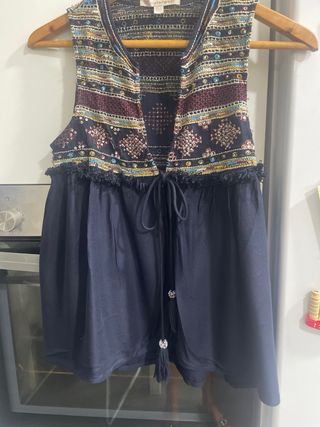 Chaleco boho Zara multicolor