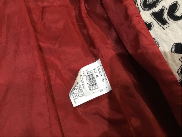 Abrigo Desigual beige y negro