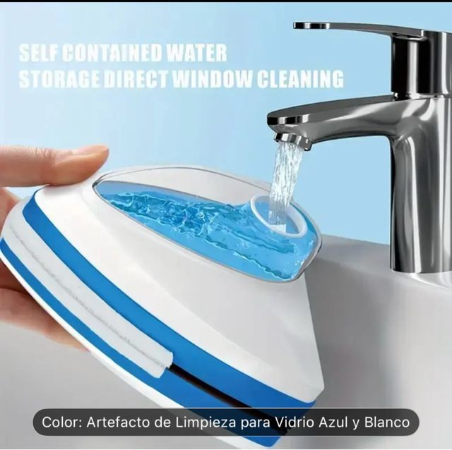 Limpiacristales con depósito - Azul y Blanco