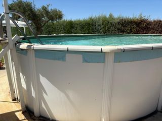 Piscina desmontable metalica blanca