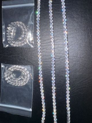 Pulsera tenis plata y oro