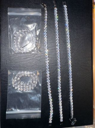 Pulsera tenis plata y oro