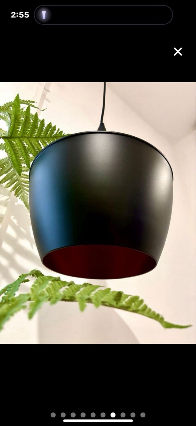 2 Lámparas colgantes | Metal negro