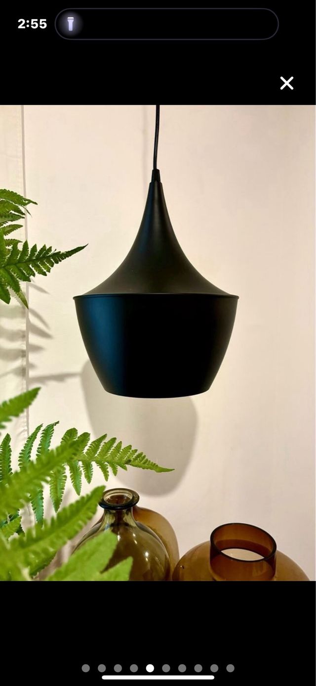 2 Lámparas colgantes | Metal negro