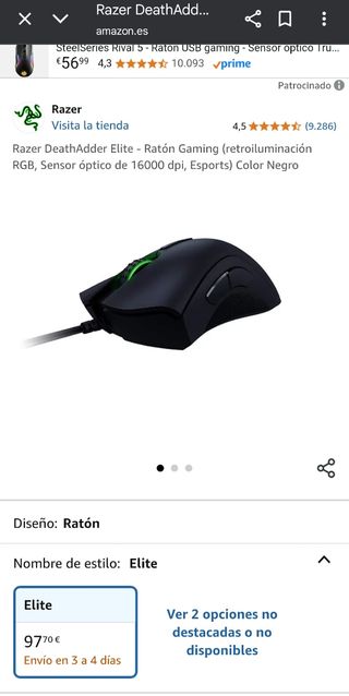 EliteRatón Razer DeathAdder Elite - Ratón Gaming G
