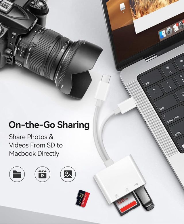 Adaptador Aplimln 3 en 1: SD, TF, USB