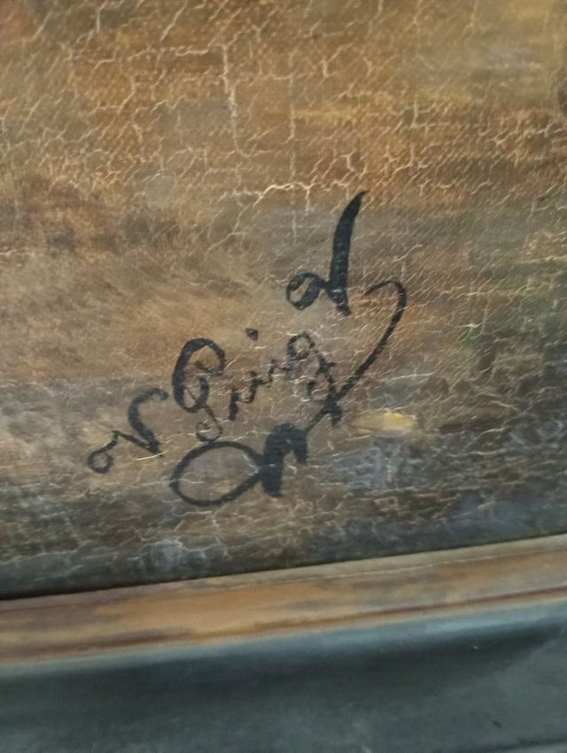 Óleo s.XX Vilapuig. Cuadro antiguo firma valorada