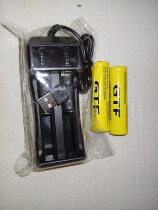 Cargador Doble GTF + 2 Baterías 18650