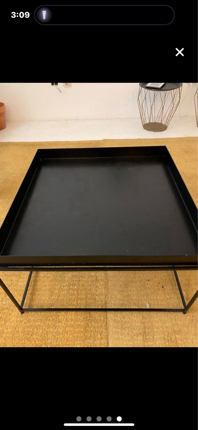 Mesa centro negra SKLUM metal