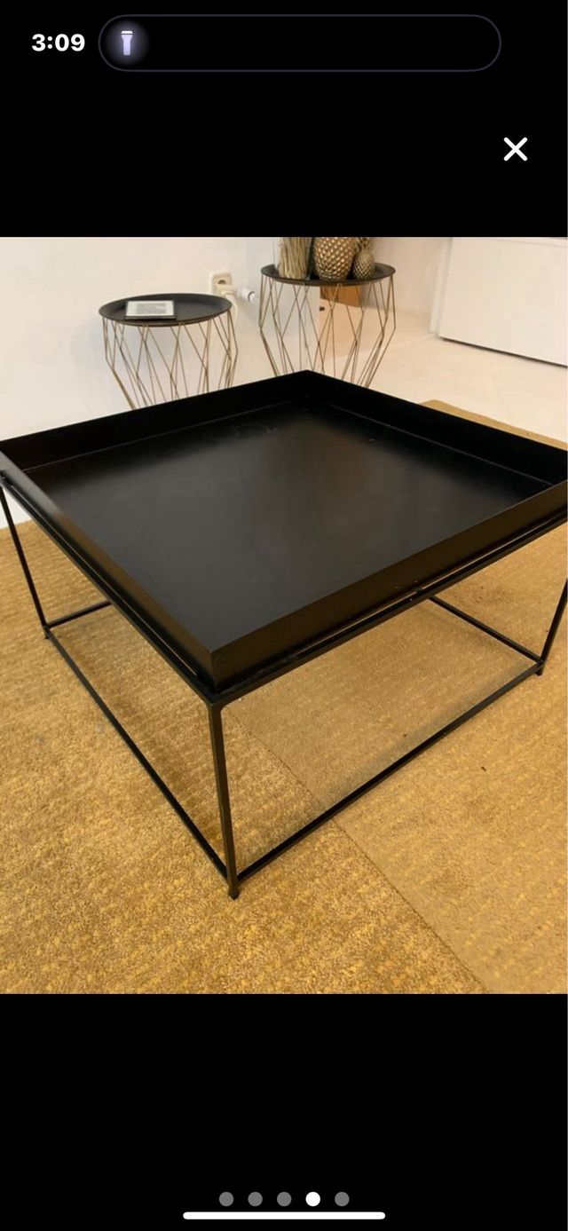 Mesa centro negra SKLUM metal