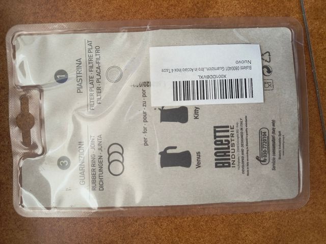 Bialetti 0800401 kit 4 tazze inox originale