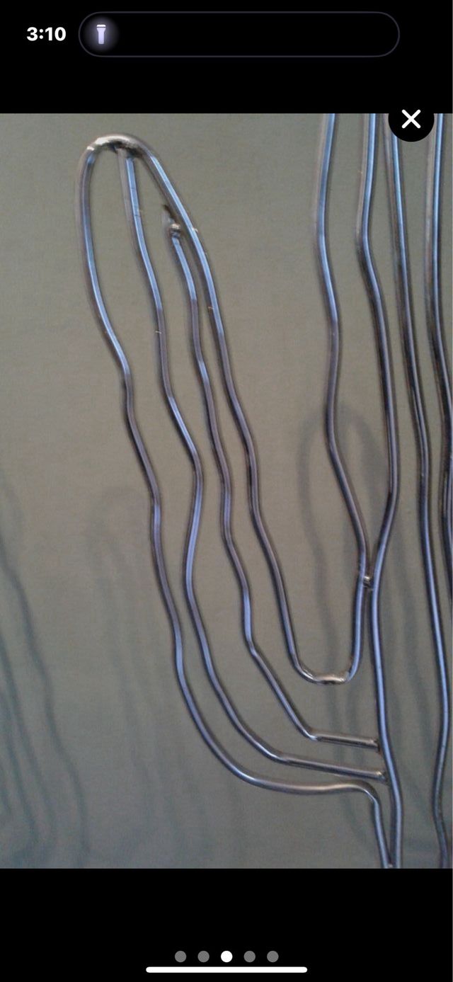 2 figuras decorativas de Cactus Metal Cromado