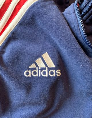 Chaqueta Adidas vintage azul y roja