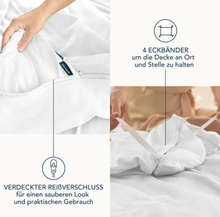 Funda nórdica para edredón blanco algodón 2 piezas