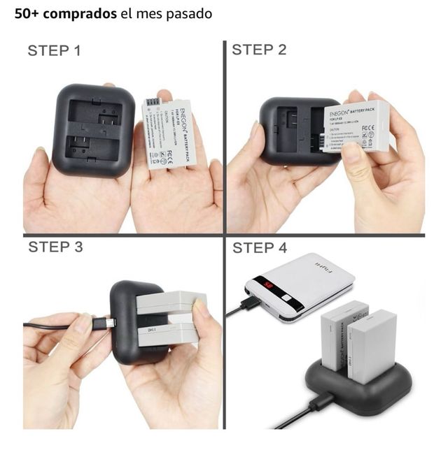 Pack 2 baterías ENEGON + cargador rápido NUEVO