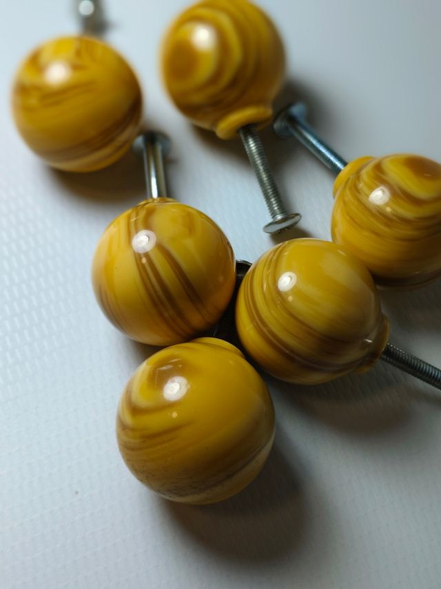 6 Pomos Armario - color madera vintage