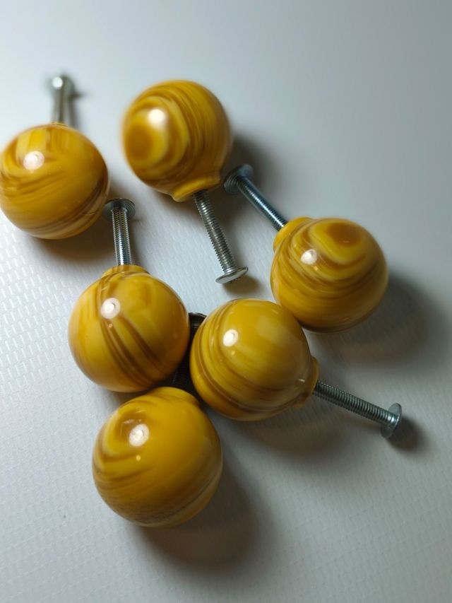 6 Pomos Armario - color madera vintage