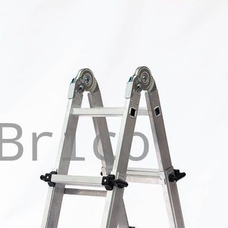 Escalera Telescópica Articulada Aluminio 3+3 Pestaña