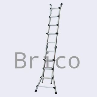 Escalera Telescópica Articulada Aluminio 3+3 Pestaña