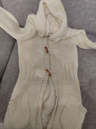 Chaqueta Zara de lana blanca - Talla M. 