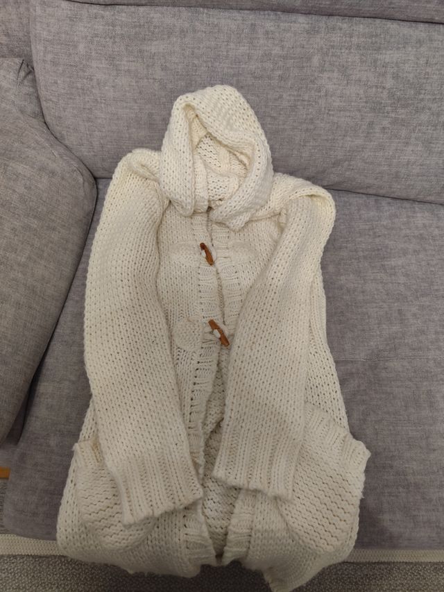 Chaqueta Zara de lana blanca - Talla M.