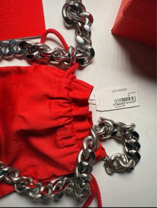 Collar Diesel Plata -Cadena Gruesa