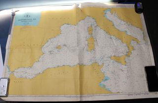Carta de navegación Mediterráneo Occidental. Mediterranean Sea Western Part. 1983.