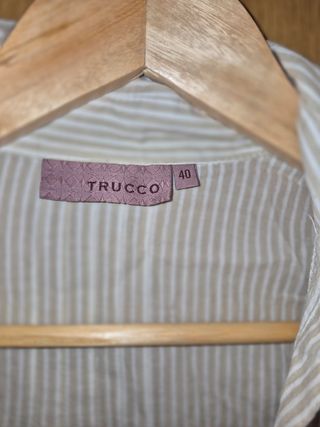 Camisa Trucco rayas beige-blanca