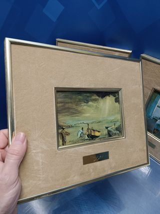 3 Reproducciones DALÍ 25x30 cm. Con certificado de autentificación de Dali, 1981