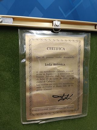 3 Reproducciones DALÍ 25x30 cm. Con certificado de autentificación de Dali, 1981