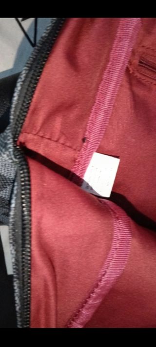 Mochila bandolera gris|negra