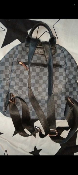 Mochila bandolera gris|negra