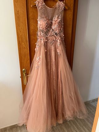 Vestido fiesta rosa - NUEVO