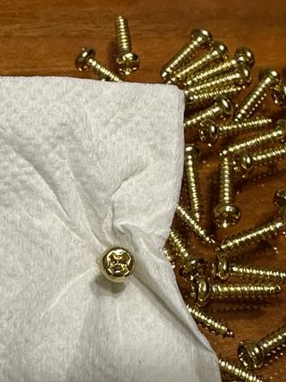 100 Tornillos Clavijero Guitarra Dorado brillante