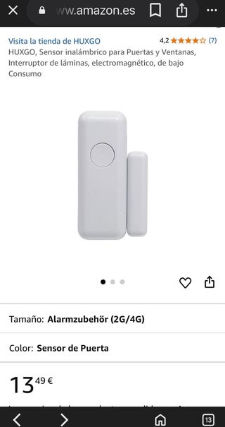 6x Sensor puerta ventana - Alarma