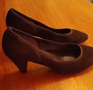 Zapatos Vermont marron tacón
