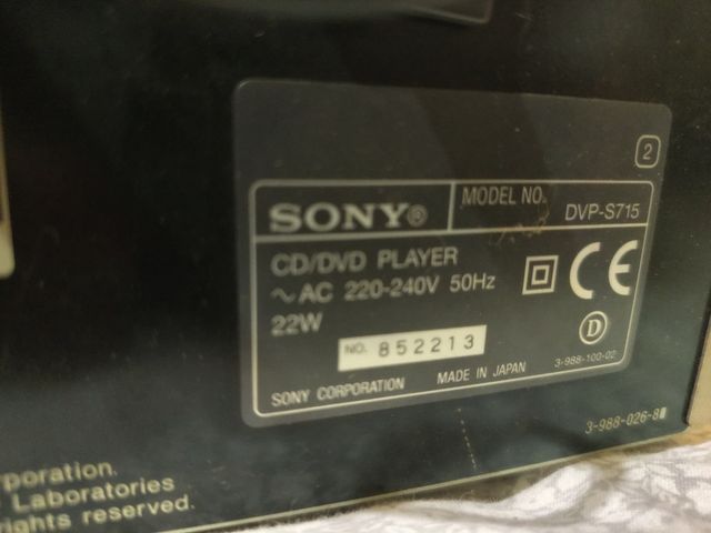DVD Sony - Reproductor de DVD DVP-S715