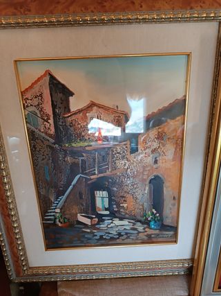 Dipinto olio - Paesaggio italiano