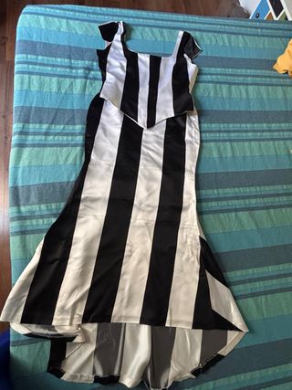 Vestido blanco&negro fiesta