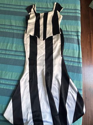Vestido blanco&negro fiesta